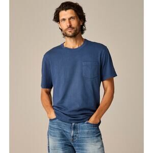 J.Crew Vintage Wash Cotton Pocket T-Shirt Mens S Navy Blue Crewneck Short Sleeve